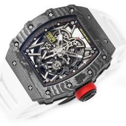ZF Factorytop-tier watch Richard Mille men's black dialrubber strapautomatic movement watch side view