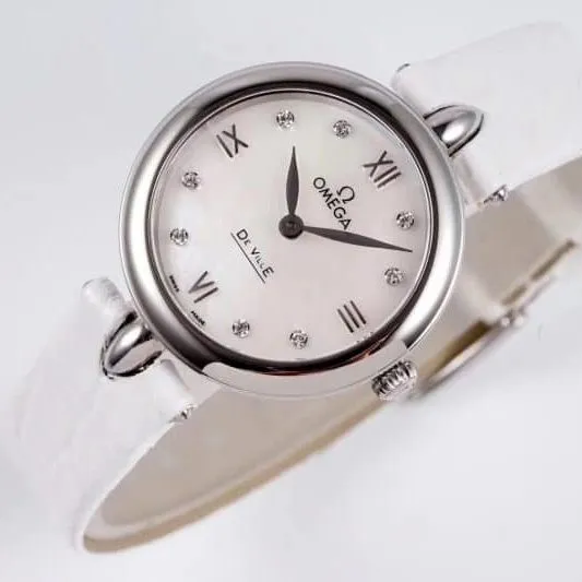 GSOmegaladies' watch Diefei series 424.13.27.60.55.001 real and fake comparison evaluation detail shots