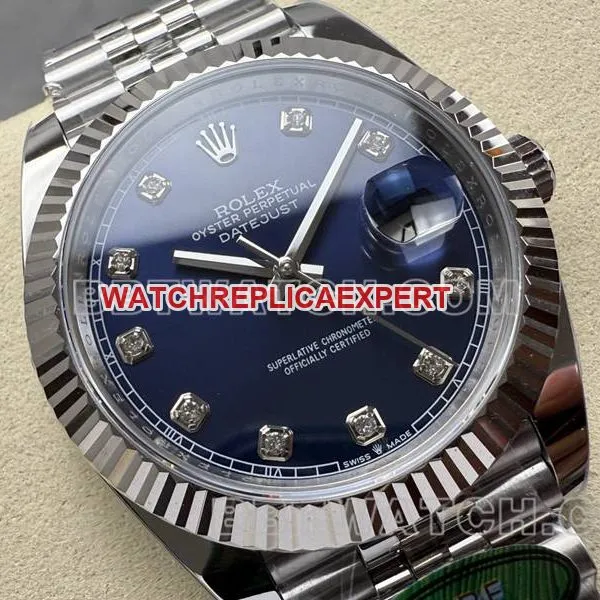 Rolex collectible watch ARF Factory log 41mm blue dial3235 steel bracelet front live photo