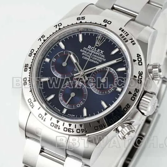APS factory Rolex Daytona1:1top-tier replicablue dialsteel bracelet model 116509front live photo