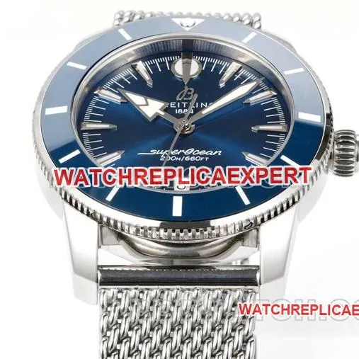 BLS factory 1:1replica watch super ocean culture Breitlingblue dial steel braceletfront live photo