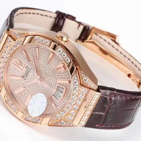 Big factory high-quality Piaget POLO series Gypsophila 18Krose gold men's watch front view