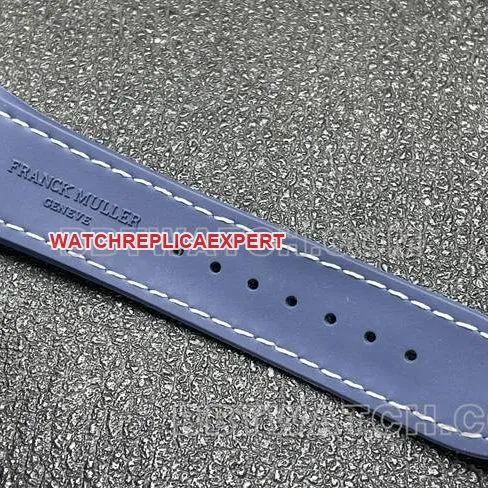 Frank Muller Watch ABF Factory V45 Diamond Disc Diamond Case Blue Leather Braceletbraceletlive photos