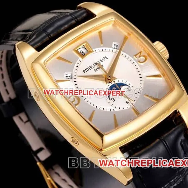 TW factory Patek Philippe complicated function timepiece top-tier 1:1high-quality silver white dialyellow gold5135front live photo