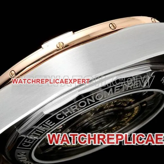 Breitling watch TF factory mechanical chronographgreen dial 44mm gold steel bracelet front live photo