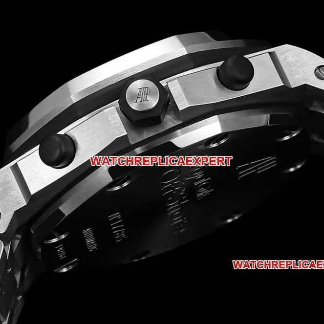 TW factory Audemars PiguetRoyal Oak offshore top-tier 1:1high-quality silver white dialsteel bracelet model 26170front live photo