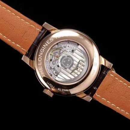top-tier watch Longines classic retro series 1832 model white steel white bottom mechanical men's watch detail shots