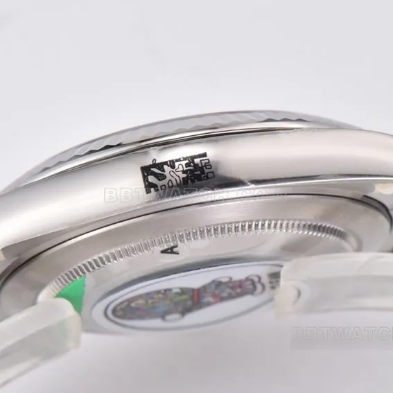 C Factory Rolex Log 1:1top-tier replicawhite dial41mm three-row link m126334-0009side live photo
