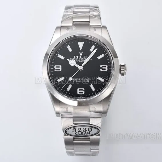 Factory C Rolex Explorer top-tier replica36mmblack dialm124270-0001front live photo