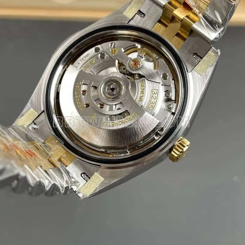 ARF FactoryRolex log top-tier gold disc gold 41mm steel bracelet model 126333side live photo