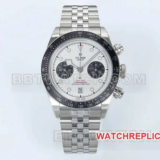 ZF FactoryTudor Biwan top-tier replicawhite dialchronographsteel bracelet model M79360front live photo