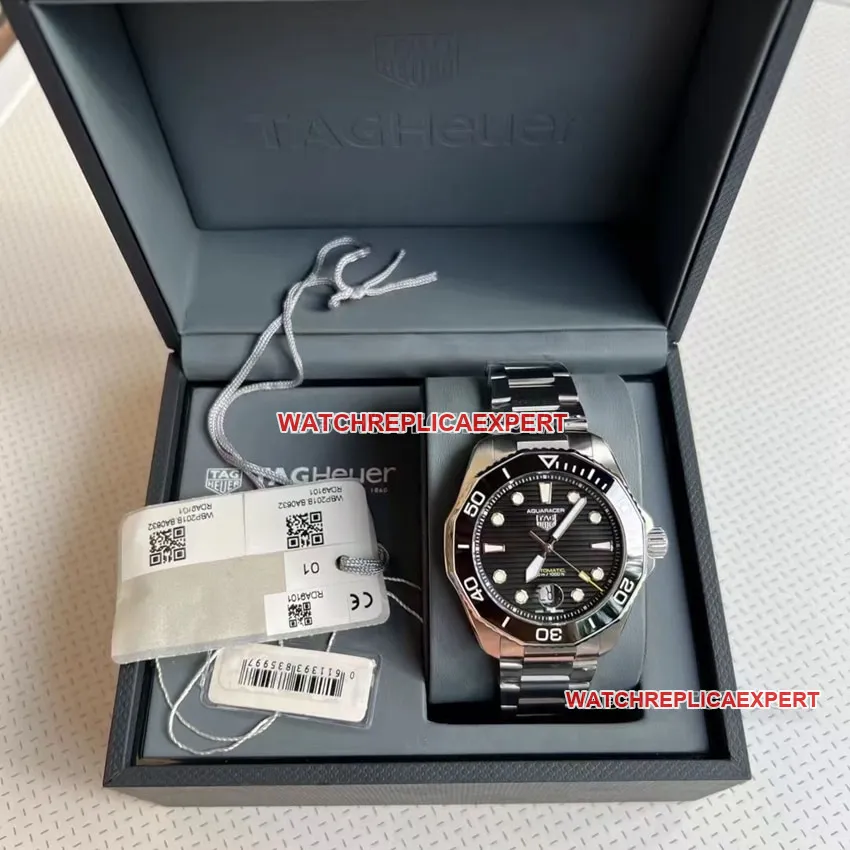 TAG Heuer Aquaracer top-tier 1:1high-quality replicablack dialsteel bracelet model WBP201A.BA0632front live photo