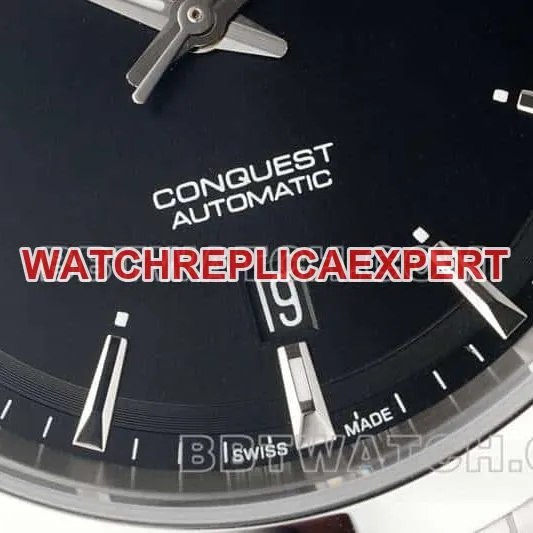 AF FactoryLongines Concas 1:1top-tier replicablack dial rubber model L3.830.4.52.9front live photo