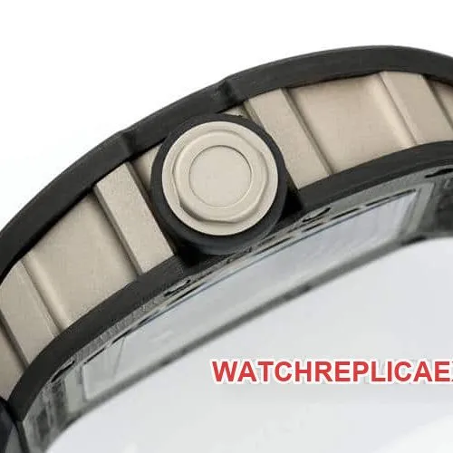 APSRichard Mille1:1top-tier carbon fiber case black rubber model RM055front live photo