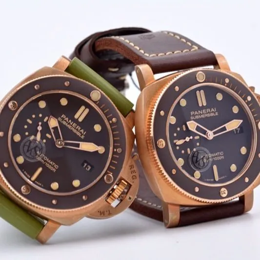 VStop-tier Paneraibronze king PAM968 diameter 47MM men's tough guy watch front view