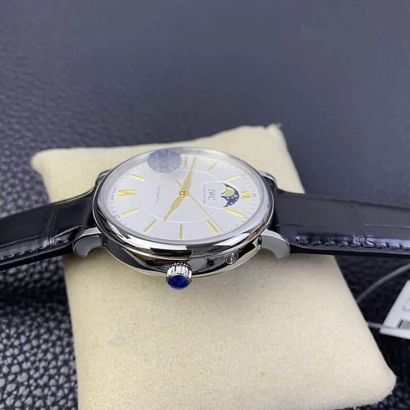 IWC watch Portofino series moon phase automatic watch front view
