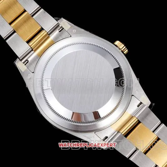top-tier watch Navigator AR+ factory Rolexwhite dial mechanical room gold steel braceletfront live photo