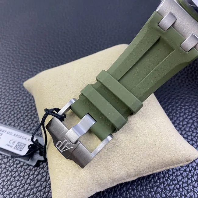BF factory Audemars Piguettop-tier watch new men's model green dial green strap full automatic movement front view