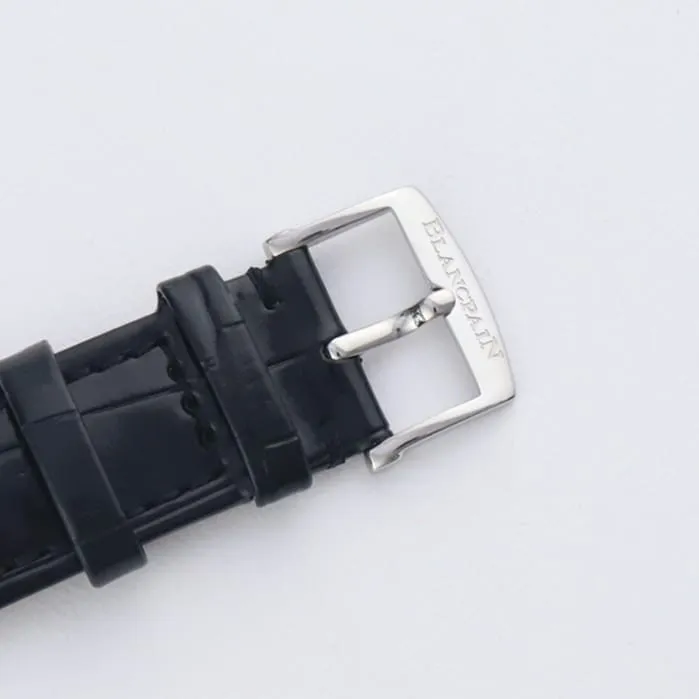 Top-tier watch Blancpain men's black dial Art Master series leather strap watch front view
