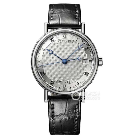 MKS Men's Breguet collectible watches Silver Gray Plate Belt Model 5177BB/15/9V6