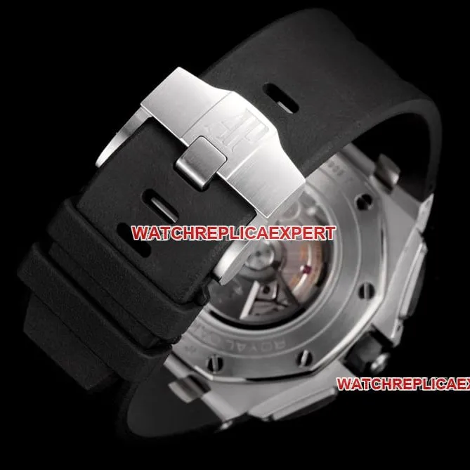 TW factory Audemars PiguetRoyal Oak offshore top-tier dark gray plate rubber model 26400front live photo