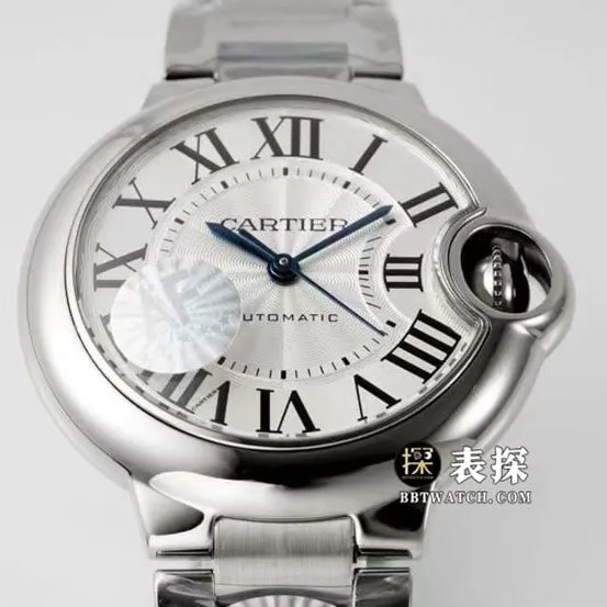 AF blue balloon Cartier1:1replica watch silver gray plate steel bracelet model WSBB0044side live photo