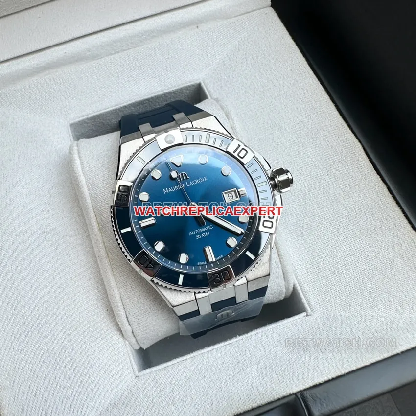 Emmy 1:1super cloneblue dial rubber model AI6058front live photo