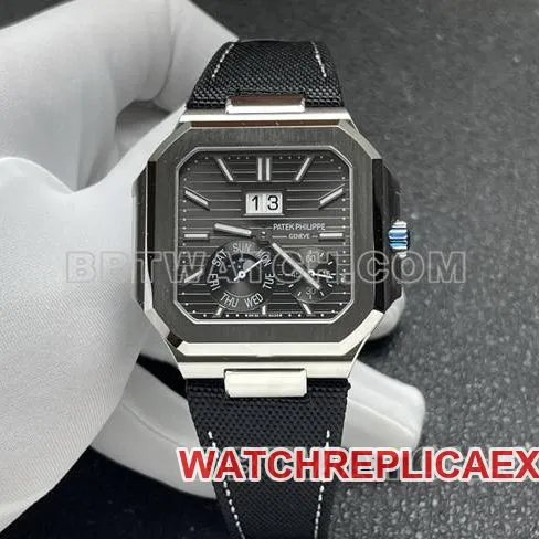 collectible watch P1 factory Patek PhilippeCUBITUSblack dial5822P-001front live photo