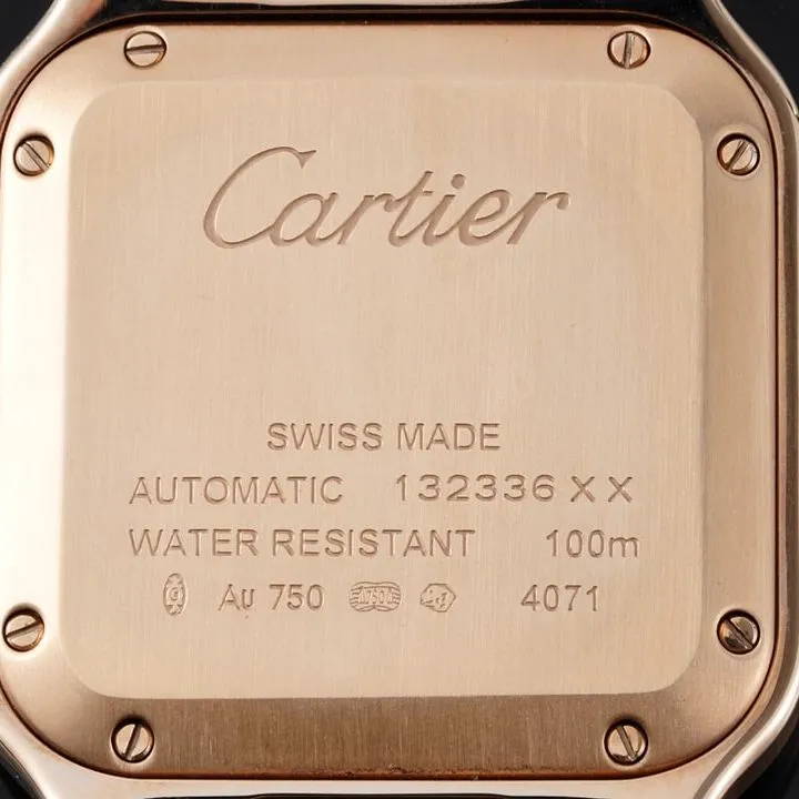 Cartiertop-tiersuper watch Santos series ladies steel braceletwhite dialrose gold watch clasp picture