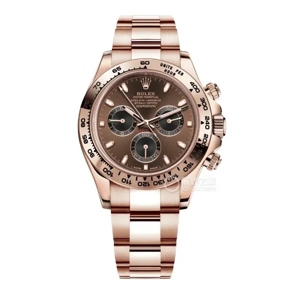 C factory Rolex Daytona top pink brown disk rose gold steel strap models m116505-0013 front real picture