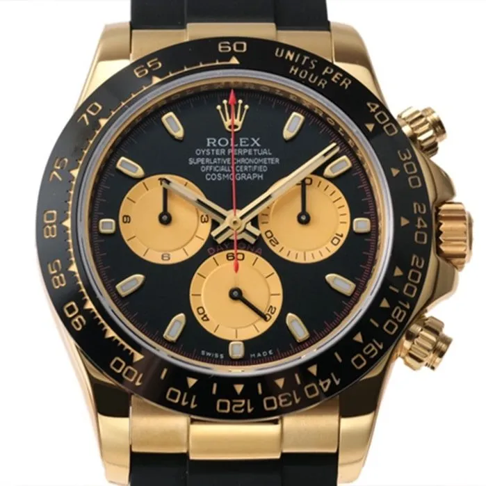 Top-tier watch Rolex men's black dial Cosmograph Daytona watch front view