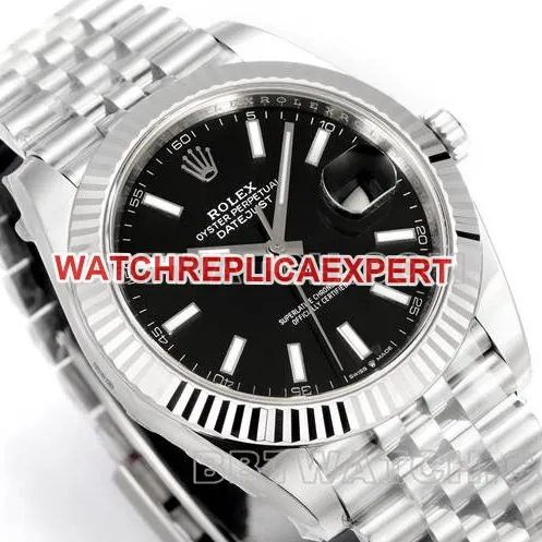 1:1replica watch JF factory log Rolexblack dial3235 mechanical 41mm front live photo