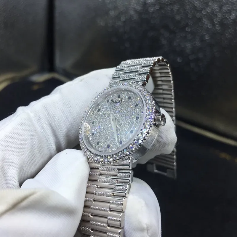 Piaget Jewelry 18K gold starry quartz movement 26mmsteel bracelet watch back cover picture