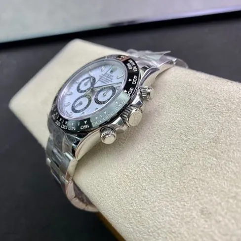 top-tierRolexDaytonaPanda Daytonastainless steelreplica watch front view