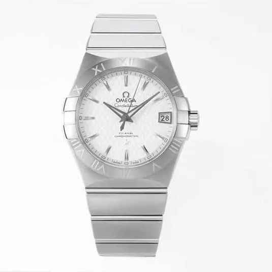 Omega super a watch temperament model vs constellation temperament model 8500 men's mechanical front view