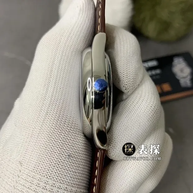 GS factory Longines watchmaking traditional top-tier 1:1super watch men's silver wheat plate moon phaseleather strap model picture and price front live photo