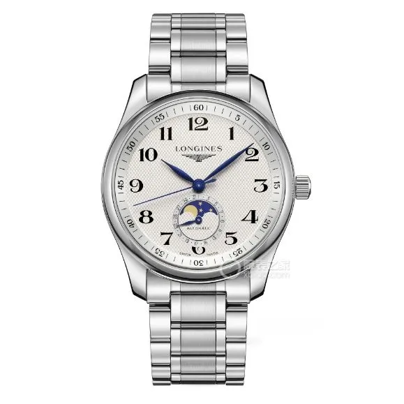 APS factory Longines watchmaking traditional top-tier replicasilver dialmoon phasesteel bracelet model L2.909.4.78.6front live photo