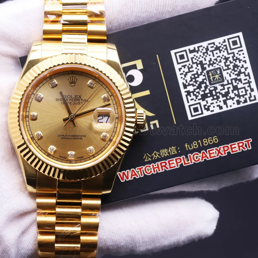 Rolex Datejust 41mm 24K Gold-Plated Steel
