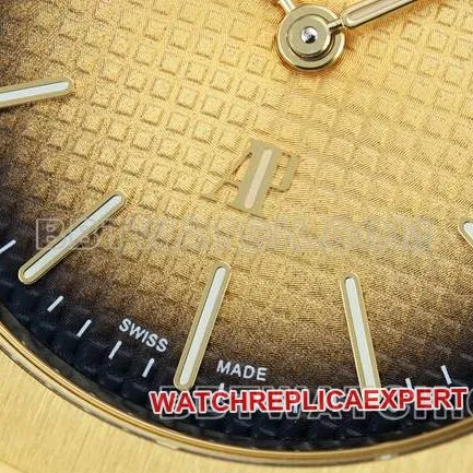 top-tier watch ZF FactoryAudemars PiguetRoyal Oak smoked yellow gold plate 16202front live photo