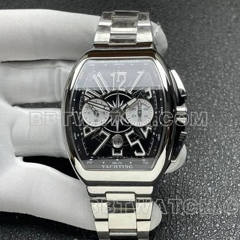 watch ABF factory Frank Muller V45black dial steel braceletfront live photo