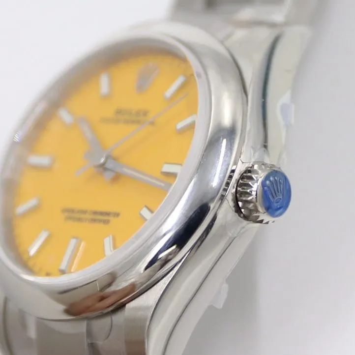 EW Oyster Perpetual Rolex1:1replica watch ladies yellow plate 31MMsteel bracelet model m277200-0005side live photo