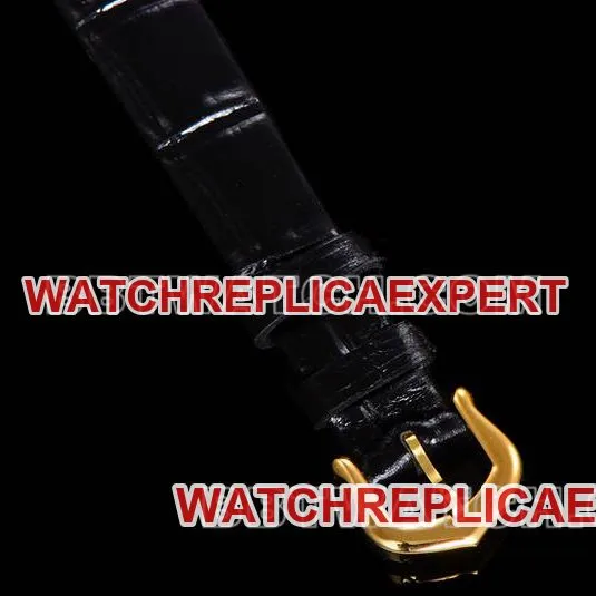 Cartier watch F1 factory tank white dialyellow gold case leather strap model front live photo