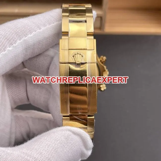 collectible watch QF factory DaytonaRolex gold plate yellow gold4131caseback live photo