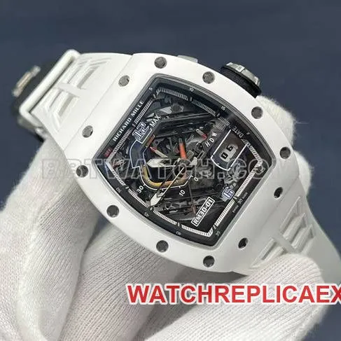 collectible watch Richard MilleRM30-01 white ceramicfront live photo