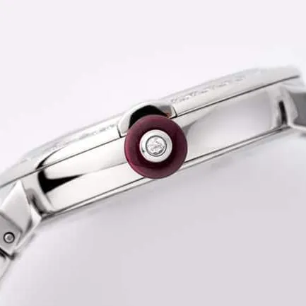 top-tier replicaBvlgari women's white dialsteel braceletLVCEA series quartz watch front view