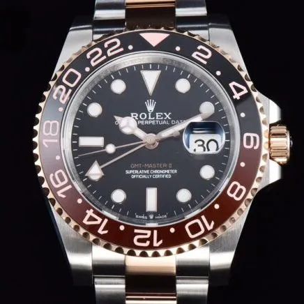 top-tier replicaVRolex indirect black dialGMT-MasterGMT full series watch front view