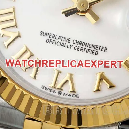 ARF FactoryRolex log 1:1super clonewhite dial31mm gold five-lattice chain link278273front live photo