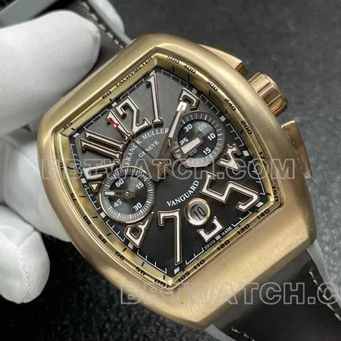 collectible watch ABF factory Frank Muller V45 gray plate rose gold shell leather braceletbraceletlive photos