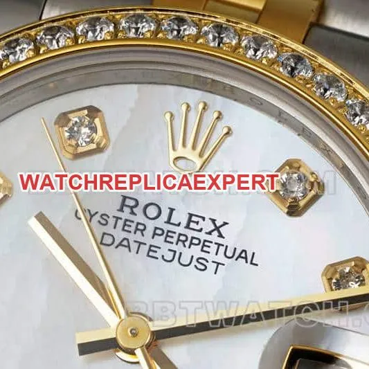 ARF FactoryRolex log mother-of-pearl disc diamond bezel31mm intergold five-lattice chain link 278383front live photo
