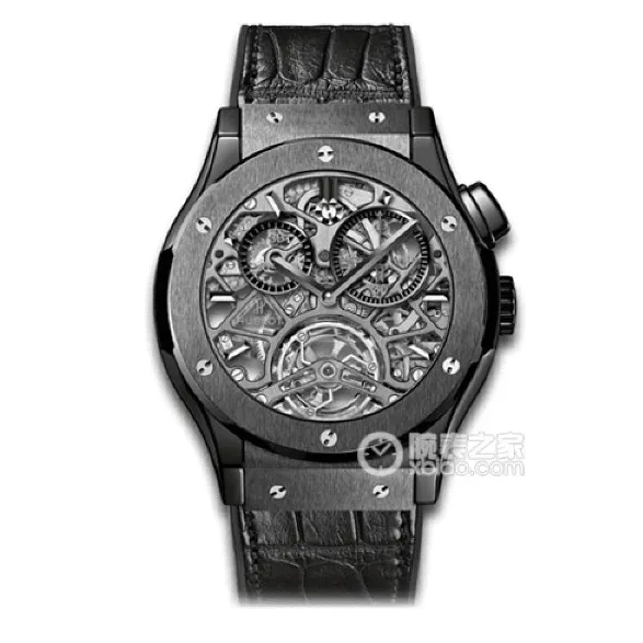 JB Classic Fusion Hublot collectible watches skeleton disk tourbillon rubber model 505.CM.0140.LR
